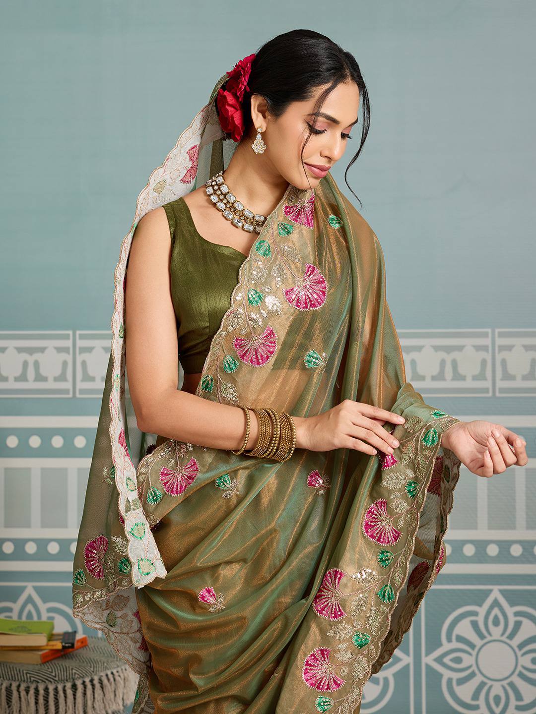 Party Wear Fendy Soft Net Saree