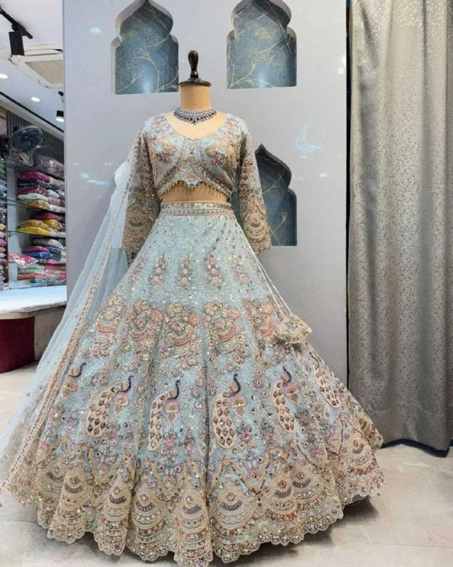 Launching 4 meter flared Coding Sequins Work Lehenga