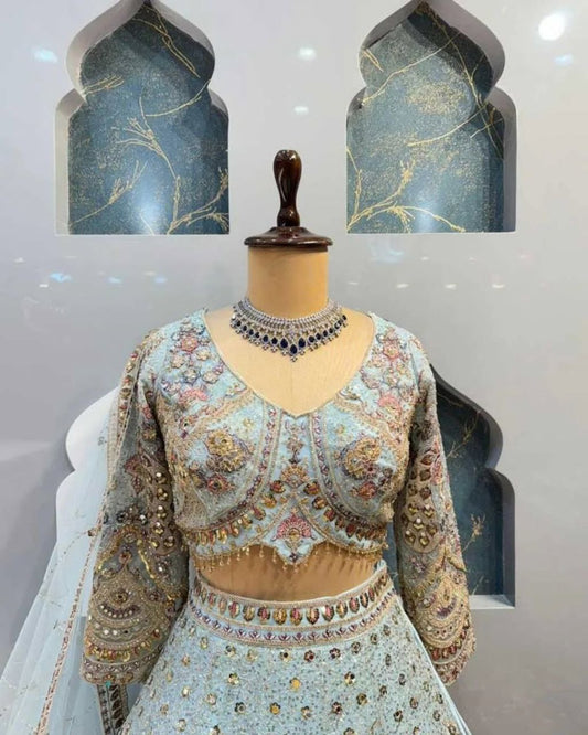 Launching 4 meter flared Coding Sequins Work Lehenga