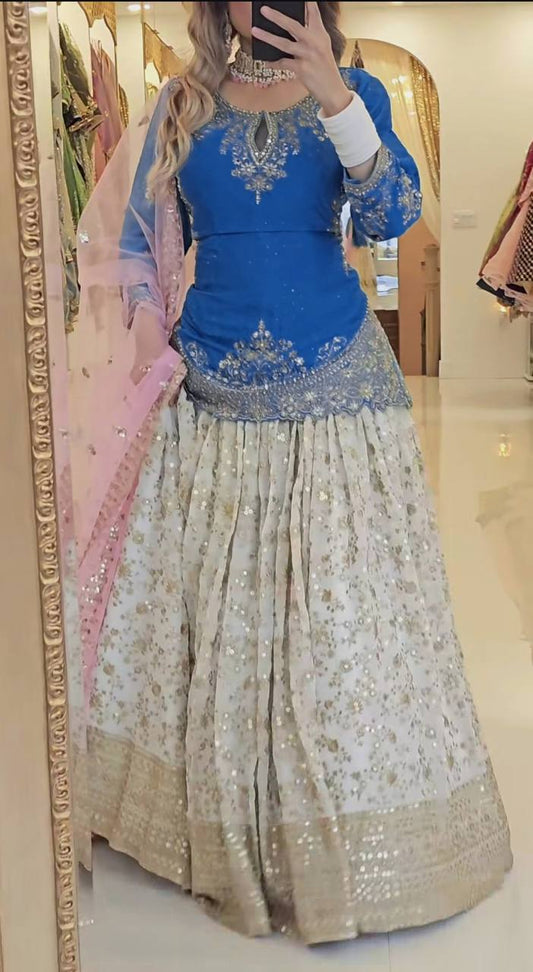 Presenting New Đěsigner Lehenga Top In New Fancy Style