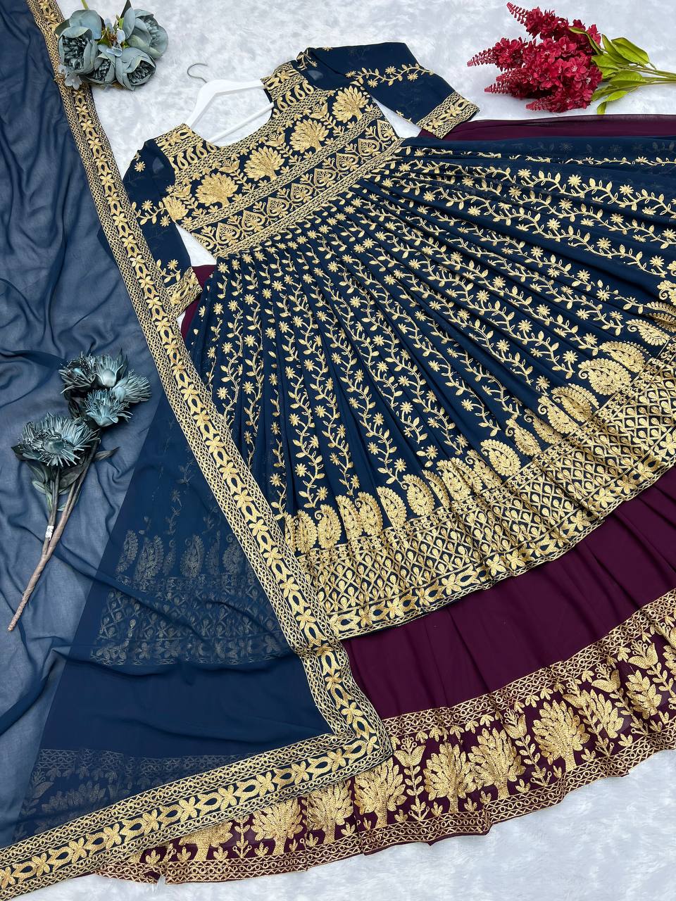 PRESENTING 3 PIECE ANARKALI GOWN AND LEHENGA