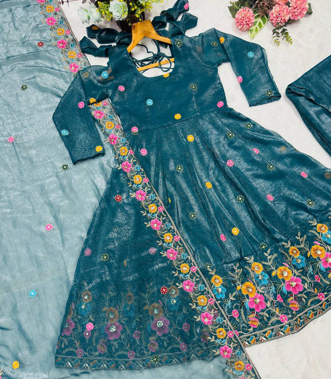 PREMIUM READYMADE ANARKALI SUIT SET (3 PCS)