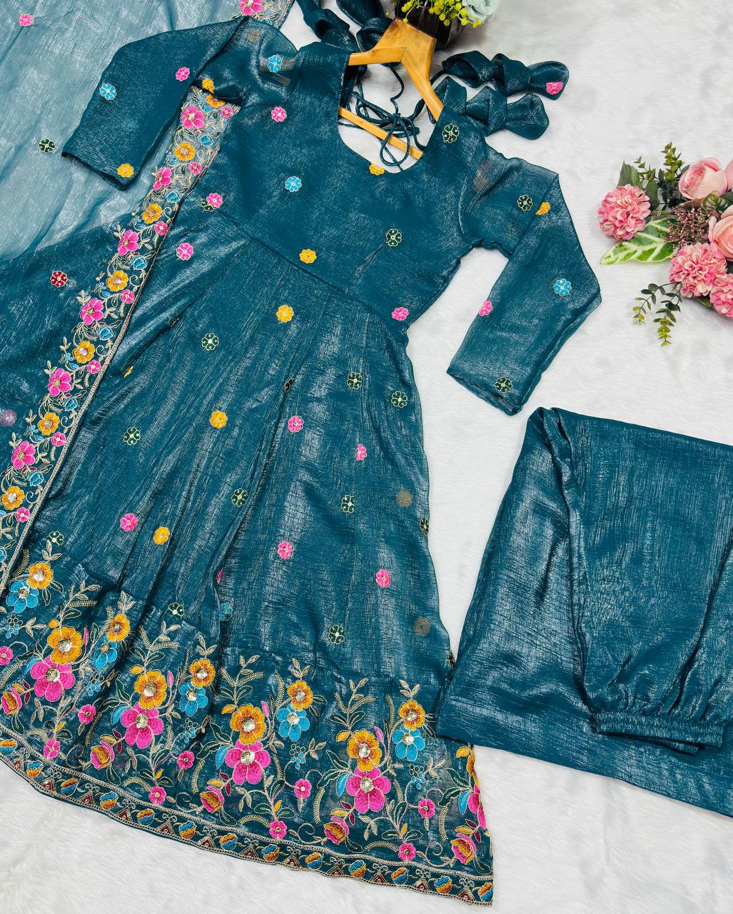 PREMIUM READYMADE ANARKALI SUIT SET (3 PCS)