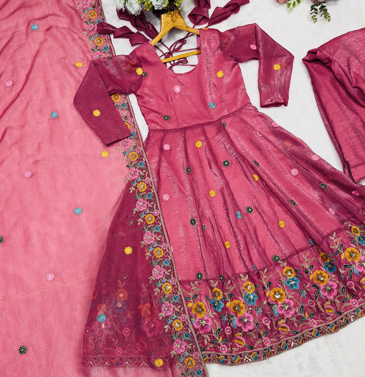 PREMIUM READYMADE ANARKALI SUIT SET (3 PCS)