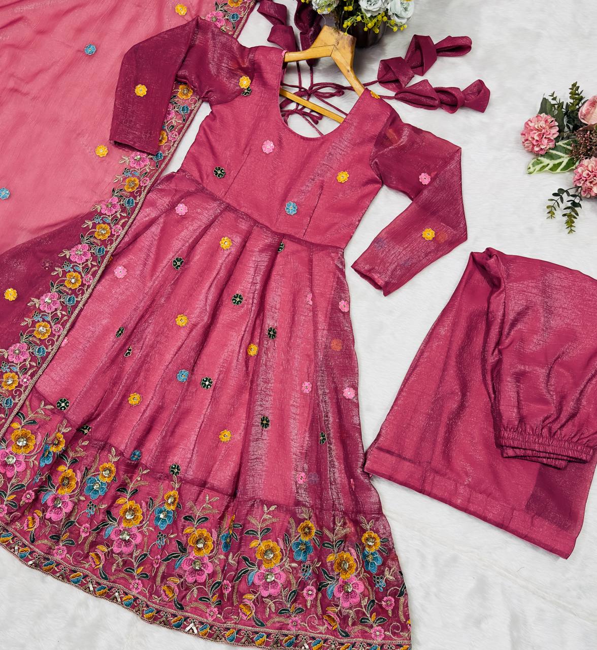 PREMIUM READYMADE ANARKALI SUIT SET (3 PCS)