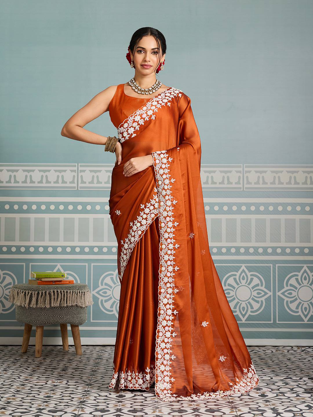 Party Wear Soft Rangoli Silk Saree