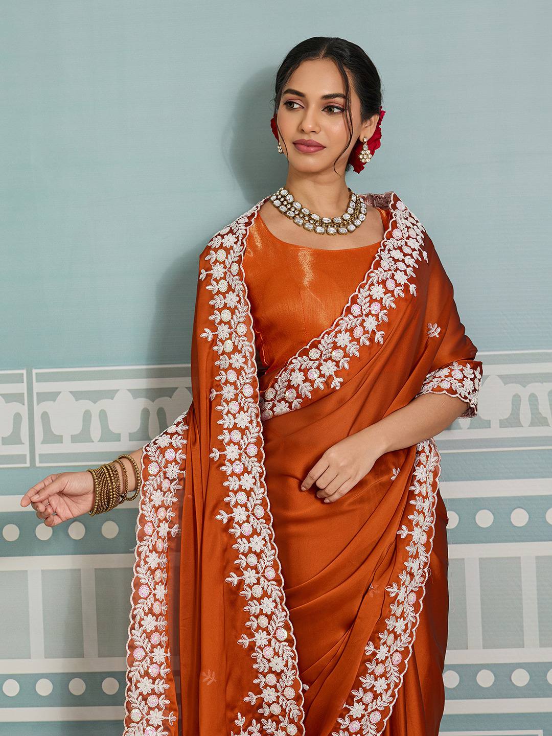 Party Wear Soft Rangoli Silk Saree