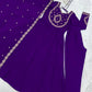 PRESENTING NEW HIGH PREMIUM QUALITY PURE ROMAN CHANDERI SILK FABRIC ANARKALI