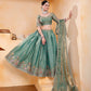 Fendy Silk Embroidery Work Stitch avec toile Lehenga Choli