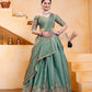 Fendy Silk Embroidery Work Stitch avec toile Lehenga Choli