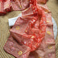 Organza printed Saree With Kashmiri Thread Work Saree