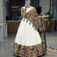 Pure Rayon Cotton Printed With Foil on Patch Work Border Lehenga