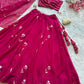Pure Georgette Hand Painted lehnga