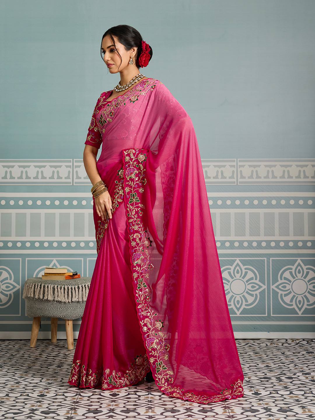 Party Wear Soft Star Georgette Saree