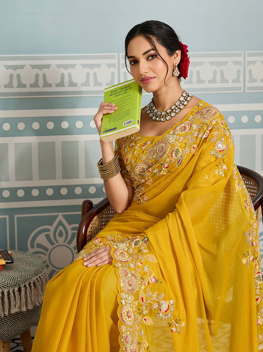 Party Wear Soft Star Georgette Saree