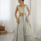 Georgette lehenga with sequins & dori work Lehenga