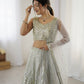 Georgette lehenga with sequins & dori work Lehenga