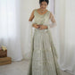 Georgette lehenga with sequins & dori work Lehenga