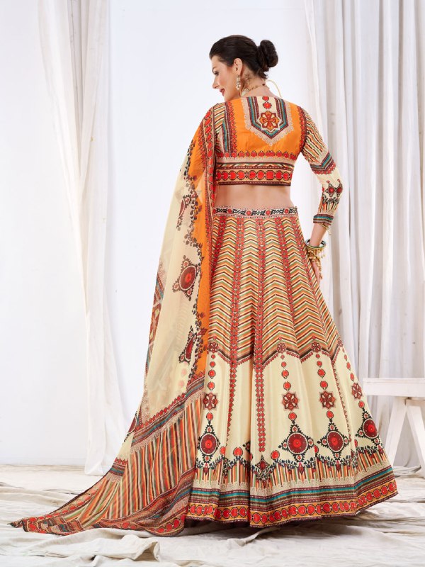 CHINON Silk Digital Print Work Lehenga Choli