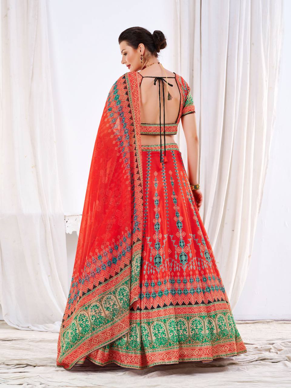 CHINON Silk Digital Print Work Lehenga Choli