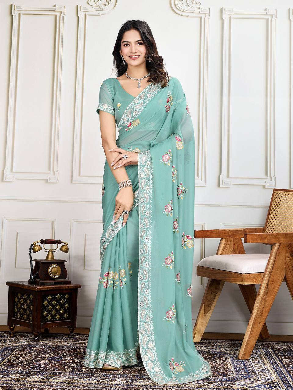 Looking some one for this same colour beautiful Saree