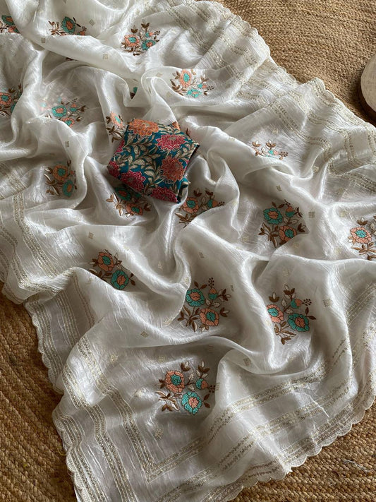 Premium Crush orgenza sarees