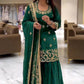 Launching New Designer Party Wear Look Top Sharara Plazzo  and Dupatta