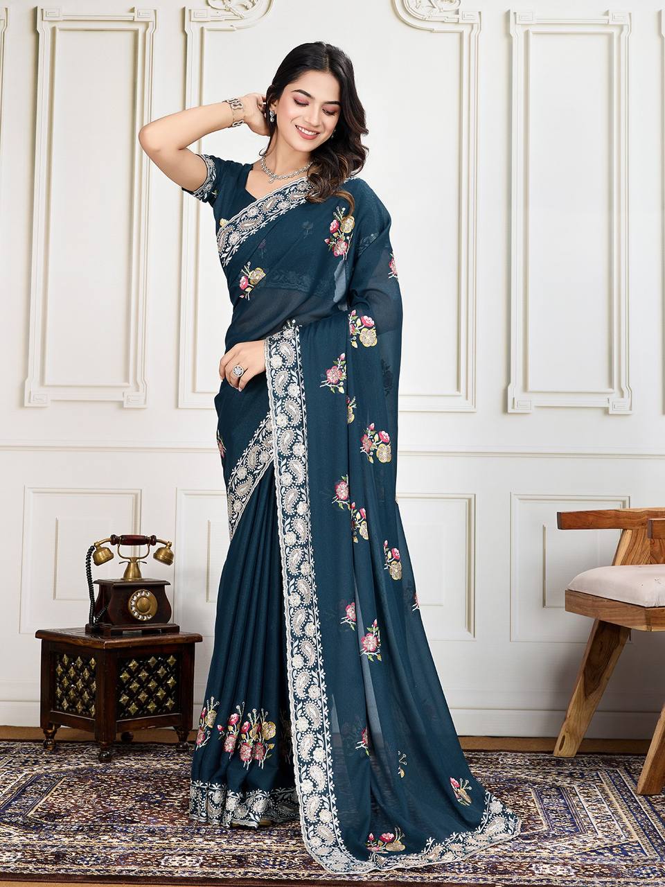 Looking some one for this same colour beautiful Saree