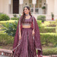 Gold Crush with Sequins & Zari Embroidered Work Lehenga
