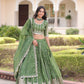 Gold Crush with Sequins & Zari Embroidered Work Lehenga