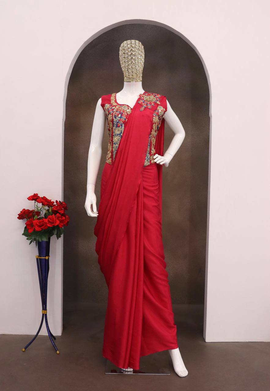 Experience effortless luxury with this premium ready to wear saree