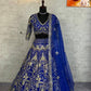 Sehen Sie umwerfend aus in diesem wunderschönen cremefarbenen Lehenga-Set
