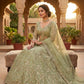 Einführung eines 4 Meter ausgestellten Coding Sequins Work Lehenga