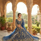 Einführung eines 4 Meter ausgestellten Coding Sequins Work Lehenga