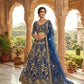 Einführung eines 4 Meter ausgestellten Coding Sequins Work Lehenga