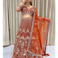 Einführung eines 4 Meter ausgestellten Coding Sequins Work Lehenga