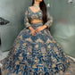 Einführung eines 4 Meter ausgestellten Coding Sequins Work Lehenga