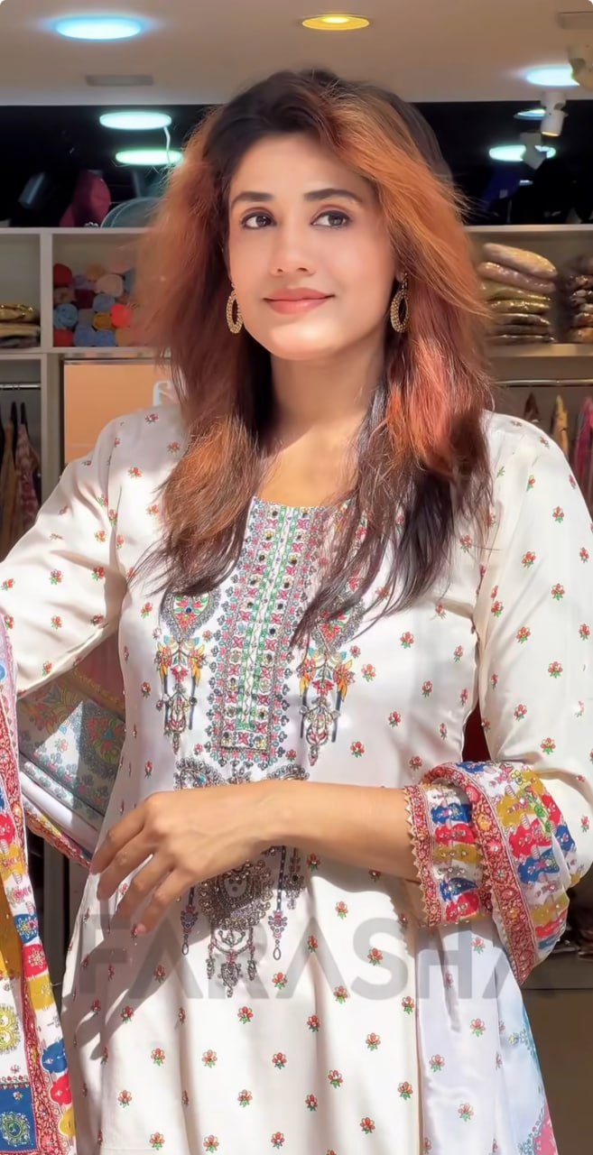 DESIGNER WEAR TRENDING TOP WITH PRINTED WORK SUIT