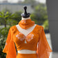 Georgette Handpaint work fishcut lehnga