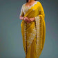 HEAVY PREMIUM SOFT GOLD CRUSH SILK FABRIC SAREE