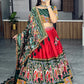 Dola Silk Patola and paithni Print with Mirror Work Lehenga