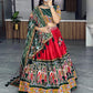 Dola Silk Patola and paithni Print with Mirror Work Lehenga