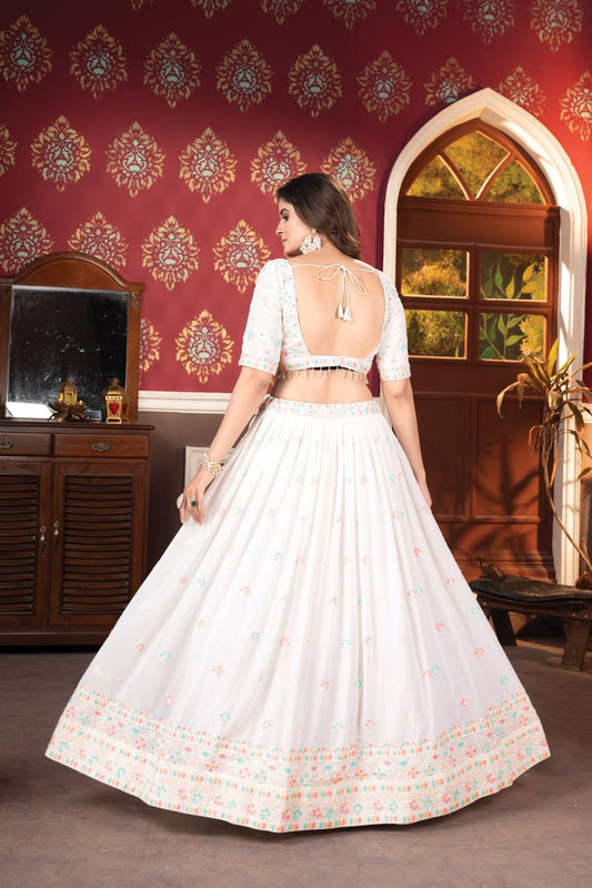 PREMIUM QUALITY TRADITIONAL MULTI COLORS SEQUENCE LEHENGA CHOLI