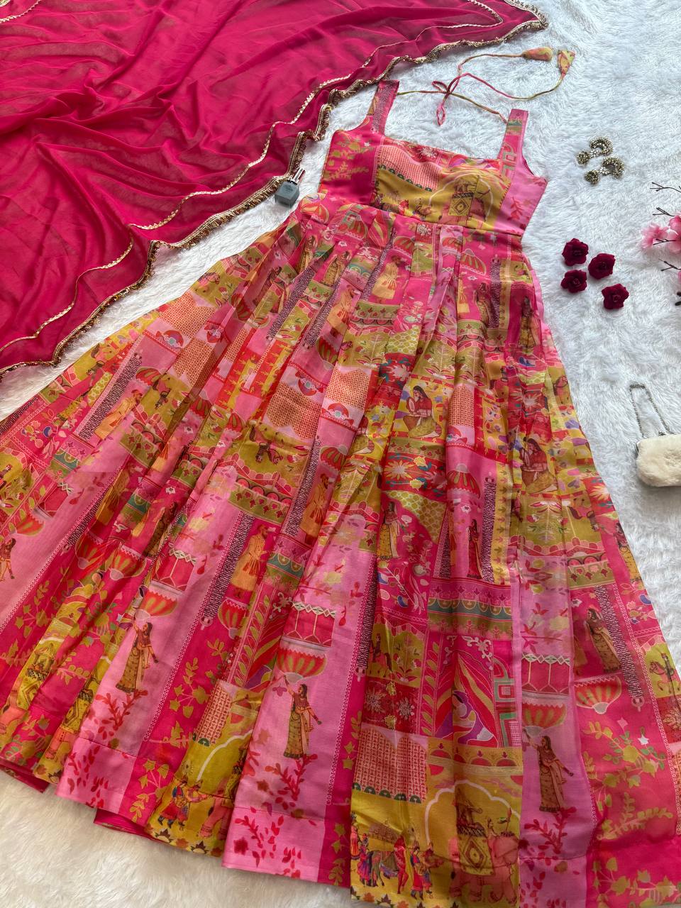 Präsentation des exklusiven Anarkali-Shooting-Designs