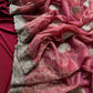 Pure zari tissue silk saree in a solid color with embroidery saree