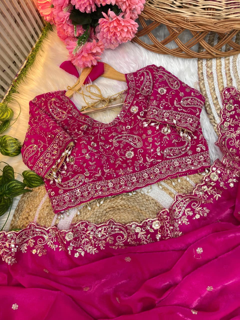 Sari en soie Rangoli douce pour tenue de soirée
