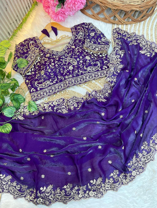 Sari en soie Rangoli douce pour tenue de soirée