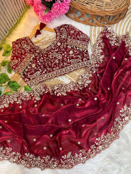 Sari en soie Rangoli douce pour tenue de soirée