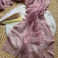 Pure Organza silk  with shiny fabric in a solid color saree