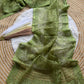 Pure Organza silk  with shiny fabric in a solid color saree